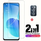 Закаленное стекло 2 в 1 для Oppo Reno6 5G, Защитное стекло для объектива камеры, стекло для Reno 6 5G 6,43 ''PEQM00 CPH2251, стеклянная пленка
