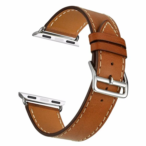 Brown Кожаный ремешок для apple watch band iwatch band Pulseira apple watch 5 4 3 2 ремешок 44 мм 40 мм 42 мм 38 мм браслет correa - Цвет ремешка: Brown