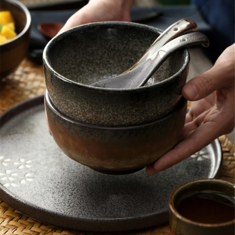 Японский шар риса миска для салата супа керамическая и лапши креативная посуда