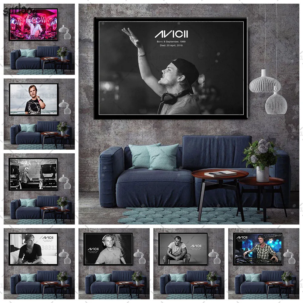 Avicii музыкальный певец DJ звезда плакат печать настенное искусство холст живопись