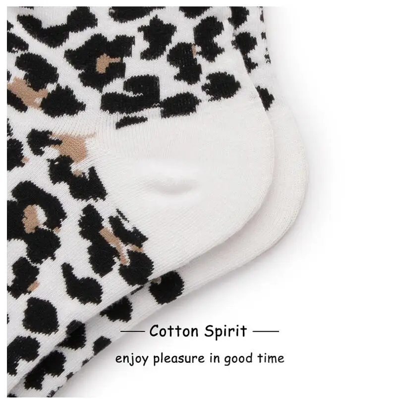 Women Men Solid Leopard Cotton Sport Socks Ankle Sock Unisex Animal Ivory Base Short Winter Socks 5 pairs/ lot AL185SC
