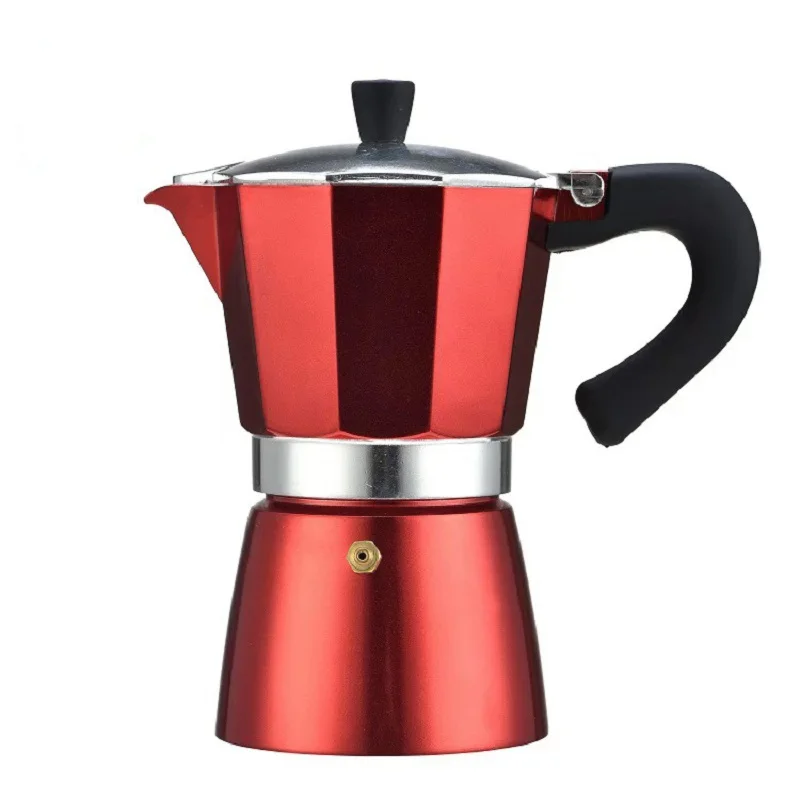 YRPcoffee moka pot Красный Черный 6 чашек эспрессо портативные бариста инструменты