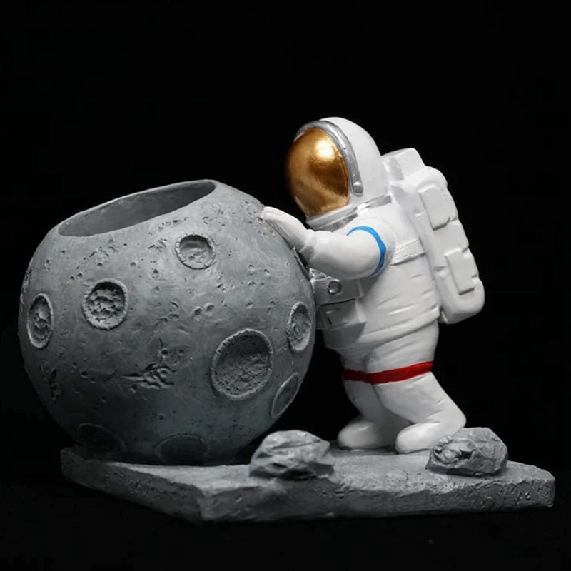 

Pen Holder, Astronaut Stand, Pencil Holder, Resin Desktop Storage Box Office, Classroom, Perfect Gift