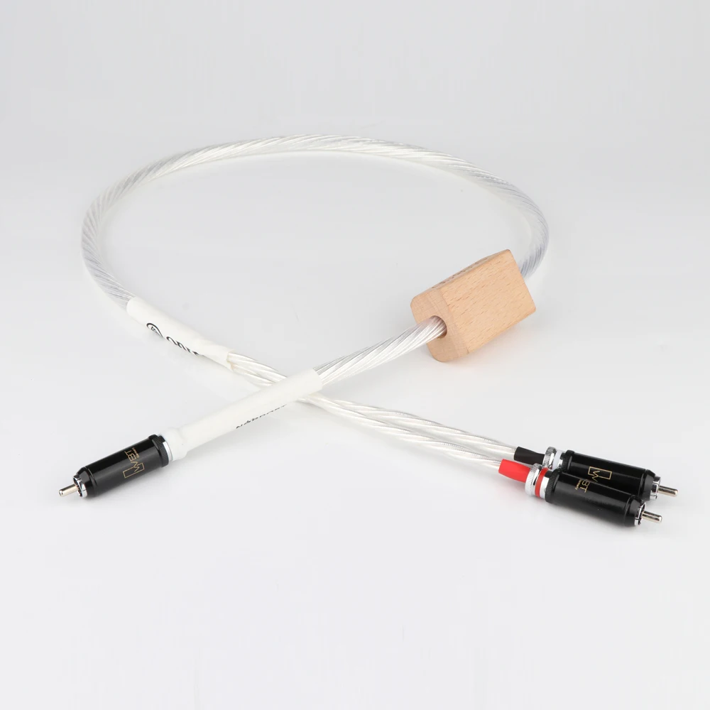 

Hi-End OCC silver plated cable One RCA to Two RCAs Interconnect Single line hifi Audio RCA extension cable