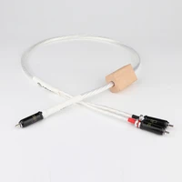 hi end occ silver plated cable one rca to two rcas interconnect single line hifi audio rca extension cable