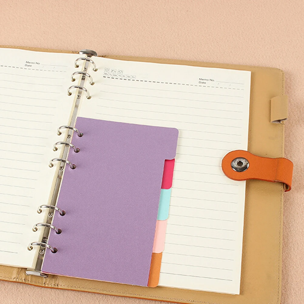 

A5 A6 Inner Page Binder Index Dividers Organizer Notebook Index Paper Separator Divider Pages 5 Sheets Matching Filofax