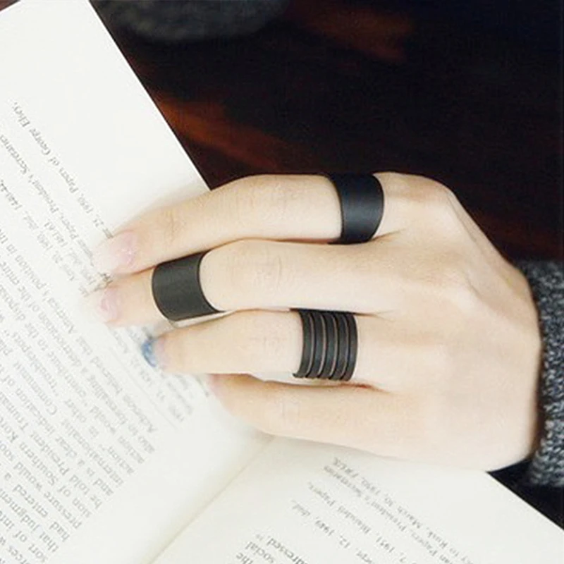 3 шт./компл. новые женские Модные кольцо из двух вещей черно-Цвет стек Обычный выше