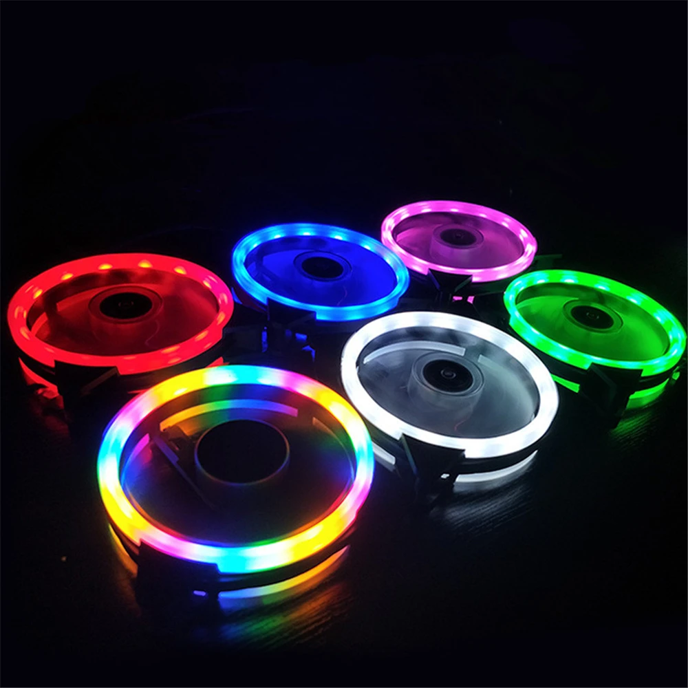 Вентилятор охлаждения светодиодный вентилятор RGB 120 мм 12 см DC 12V бесщеточный