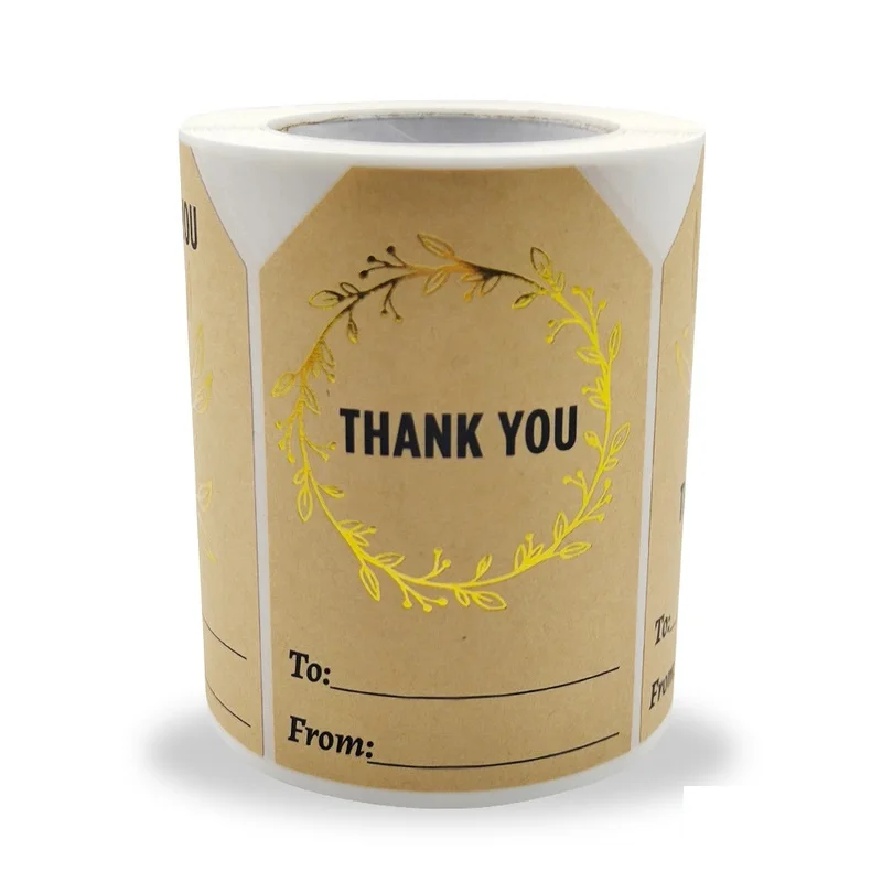 

250pcs 7.5x5cm Thank You Very Much Sticker Label From To Thanksgiving Cat Sticker Gift Sealing Label Home Decor Packing Supplies