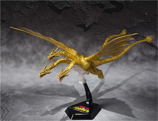 Фильм Gojira 3 головы золотой дракон король BJD суставы подвижная ПВХ фигурка