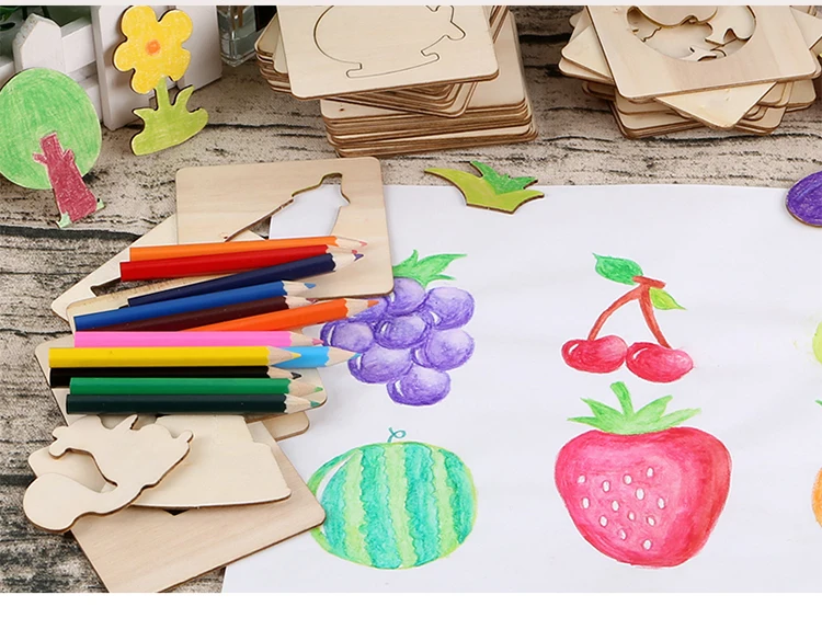 wooden Toys Drawing Toy Coloring Board Children Creative Doodles Early Learning Education Toy Boy Girl Learn Drawing Tools