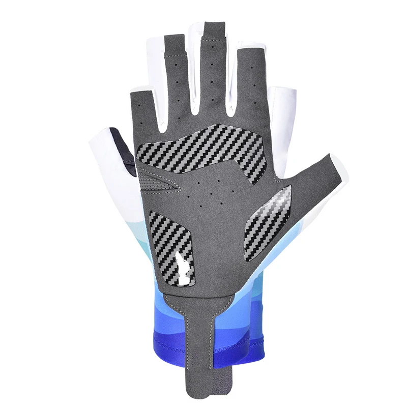 

Hot Fingerless Fishing Half Finger Gloves Non-slip Padded Riding Short Open Finger Glove Soft Elastic Sports Hand Wear