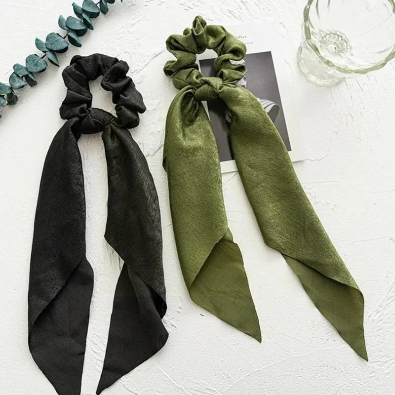 

Headband Flower Ribbon Ponytail Holder Fashion Hair Ring Hair Tie Bowknot For Girl Floral Accessories Streamers Scrunchies Q6Y8