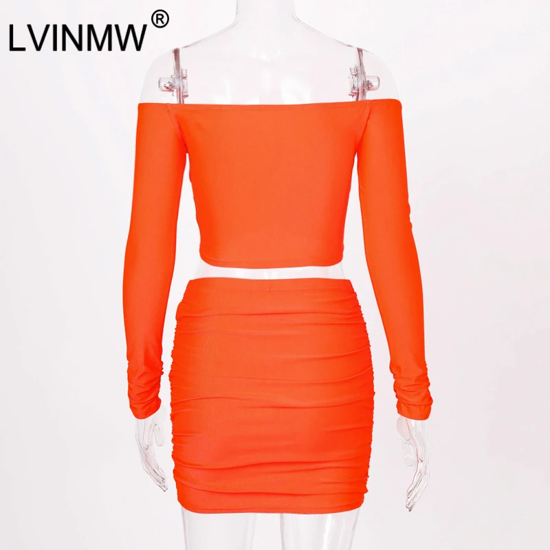 Женский комплект из двух предметов LVINMW однотонный укороченный топ с длинными