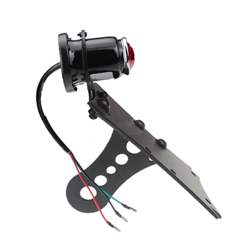 

Black LED Rear Brake Stop Tail Light License Plate Light for Custom Bike