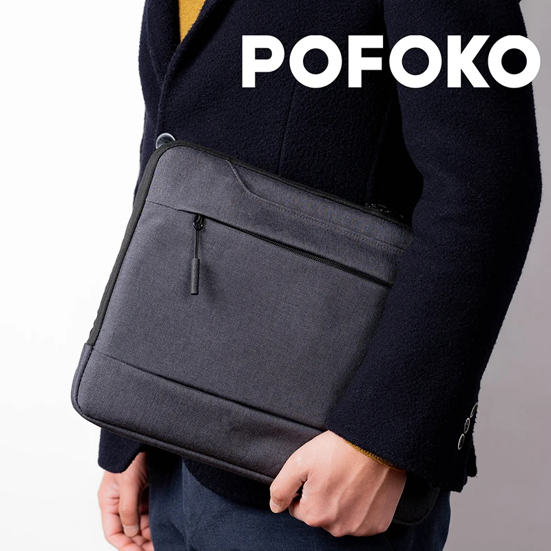 Брендовая сумка для ноутбука Pofoko 12 13 14 15 4 дюйма деловой чехол с водонепроницаемой