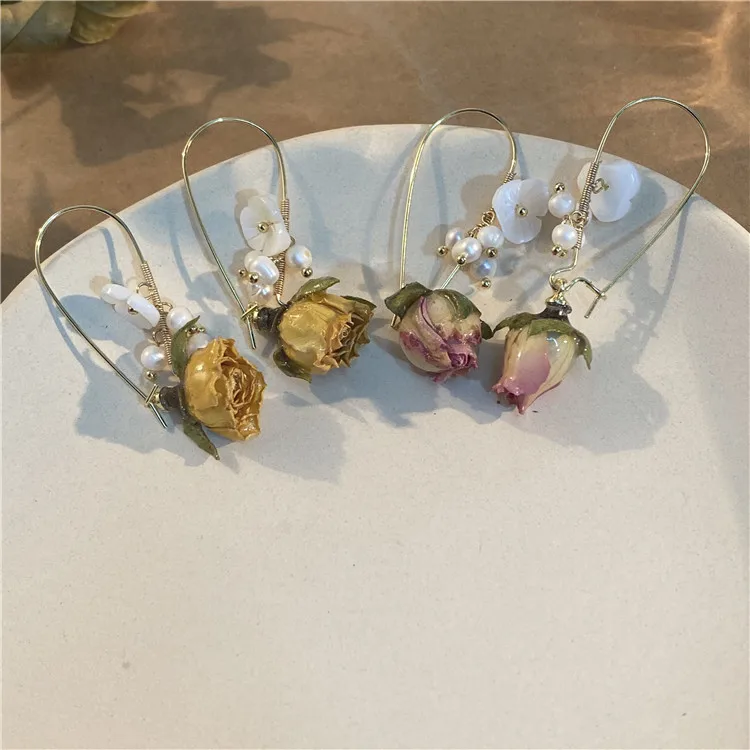 Женские винтажные серьги гвоздики с натуральным жемчугом|Серьги-подвески| |