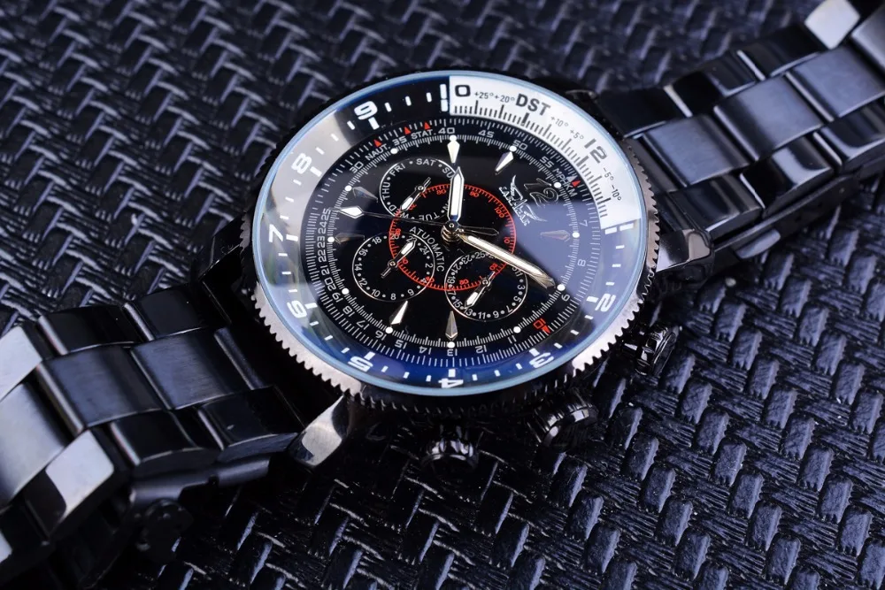 

Jaragar A066 men's fully automatic mechanical watch fashion casual six-pin mechanical watch steel belt