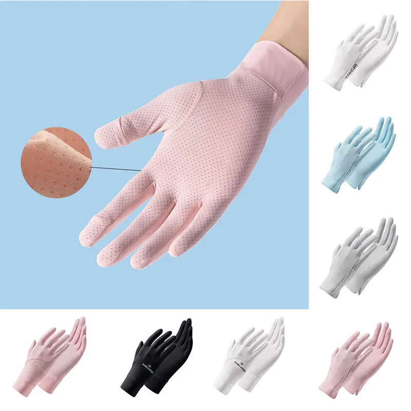 

Перчатки женские из вискозы, тонкие кружевные короткие митенки из вискозы с открытыми пальцами, для вождения, с УФ-защитой