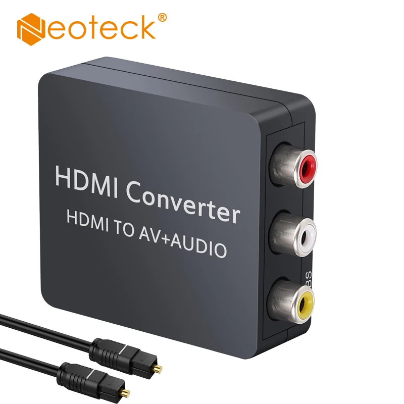 

Neoteck HDMI-Compatible to AV 3RCA CVBS Composite Video Converter Support PAL/NTSC 1920x1080 HDMI-Compatible to AV Converter