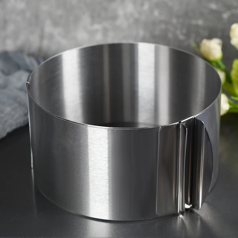 16 30 см круглый регулируемый формы для пирожных кольцо Мусса из нержавеющей стали