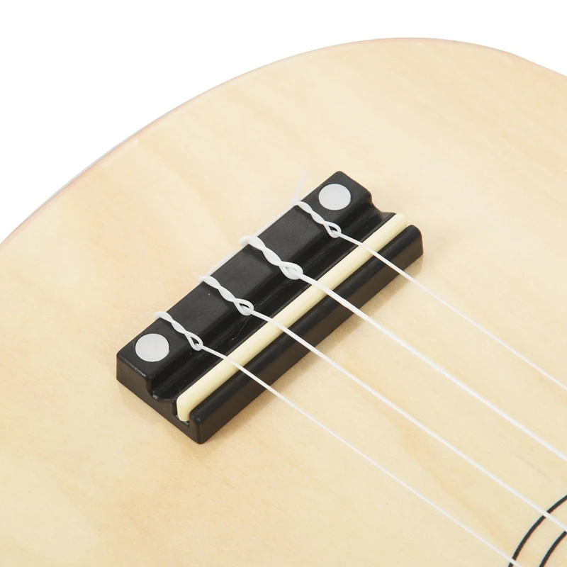 

2 Set 21 Inch Soprano Ukulele 4 Strings Hawaiian Guitar Uke + String + Pick for Beginners Kid Gift-Natural & Black