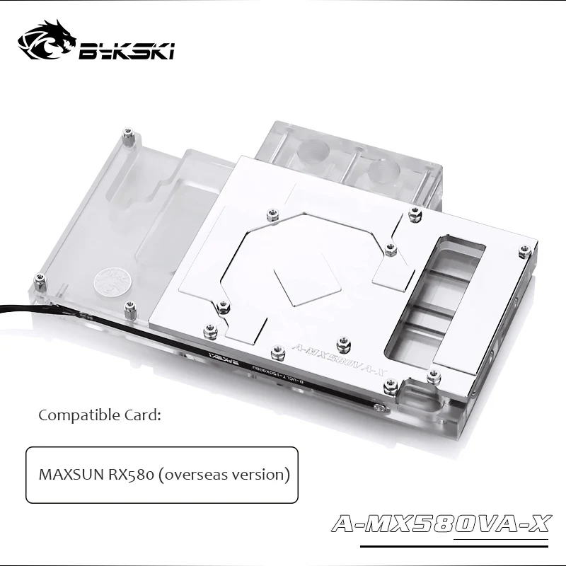 Bykski GPU Cooler Fit MAXSUN RX580 (Overseas Version) Graphics Card 12V 4PIN RGB 5V 3PIN RBW Light Cable A-MX58OVA-X | Компьютеры и