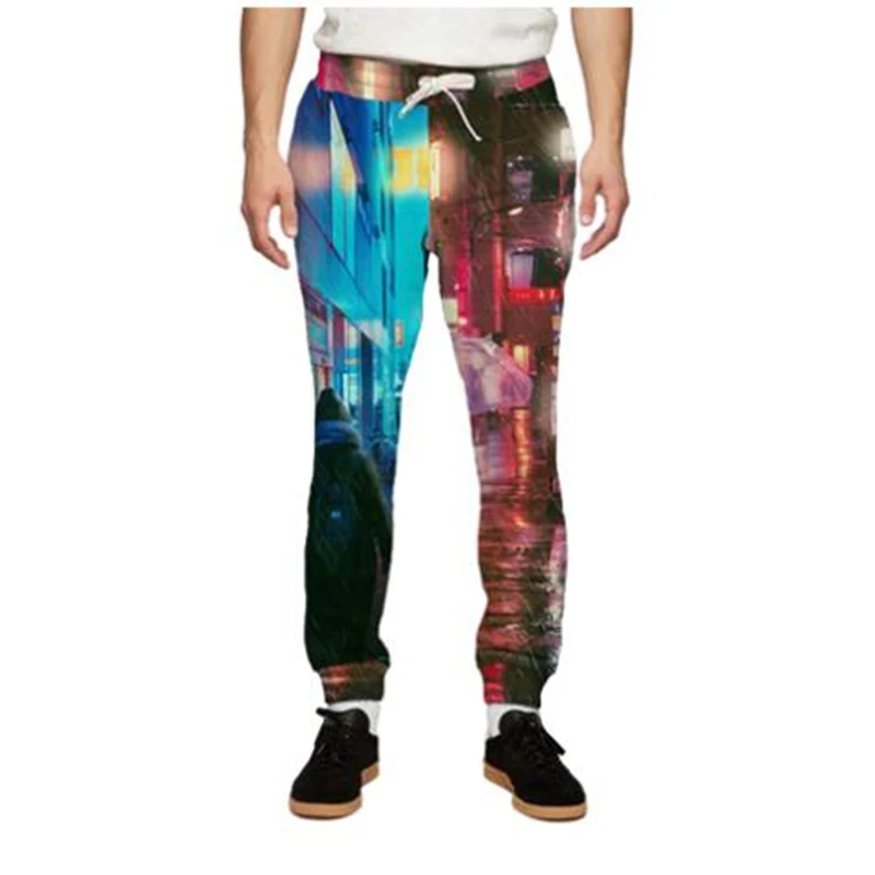 Мужские спортивные брюки MODAVELOCE повседневные с принтом Glowback в стиле хип-хоп