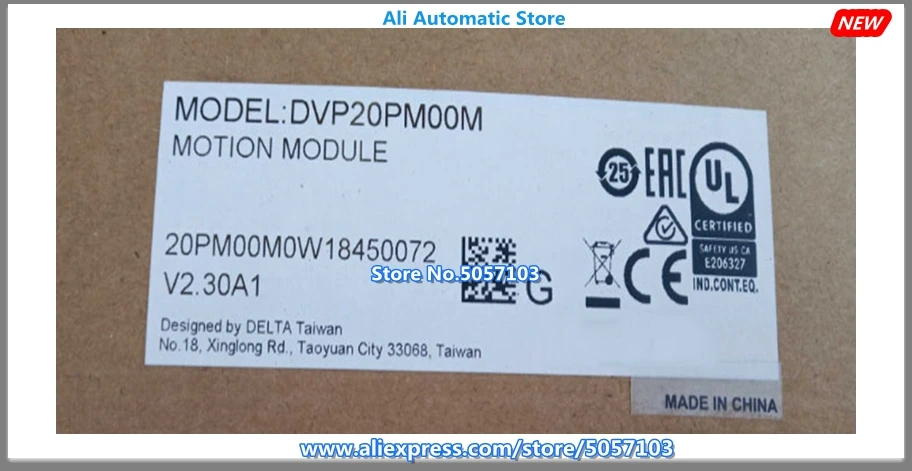 

DVP20PM00M Three-AXIS Differential Positioning Control Host With RS485 Hybrid Output With Left Extended Interface New PLC