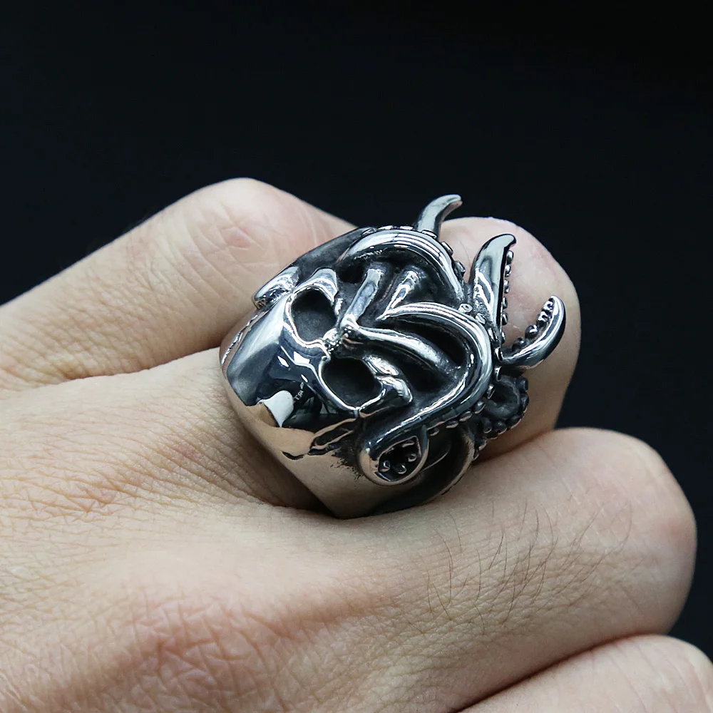 Мужское кольцо в готическом стиле панк хип-хоп | Украшения и аксессуары