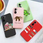 Чехол Poco F3, силиконовый чехол для Xiaomi Poco F3, мягкий ТПУ, Матовый Бампер ярких цветов, POCO F3 PRO 2021 F 3, милый мультяшный