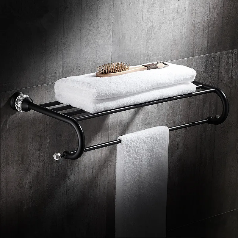 Набор хрустальных аксессуаров для ванной комнаты вешалка полотенец из твердой