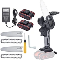 rechargeable cordless electric chain saw 4 inch 2 electric 1 charge 21v single hand saw logging saw pruning saw