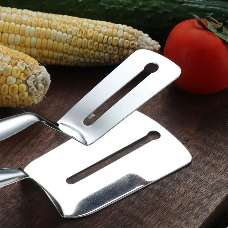 

Multifunctional Stainless Steel Steak Clip Pancake Barbecue Spatula Food Serrated Kitchen Bread Cooking Tool Kitchen Accessories