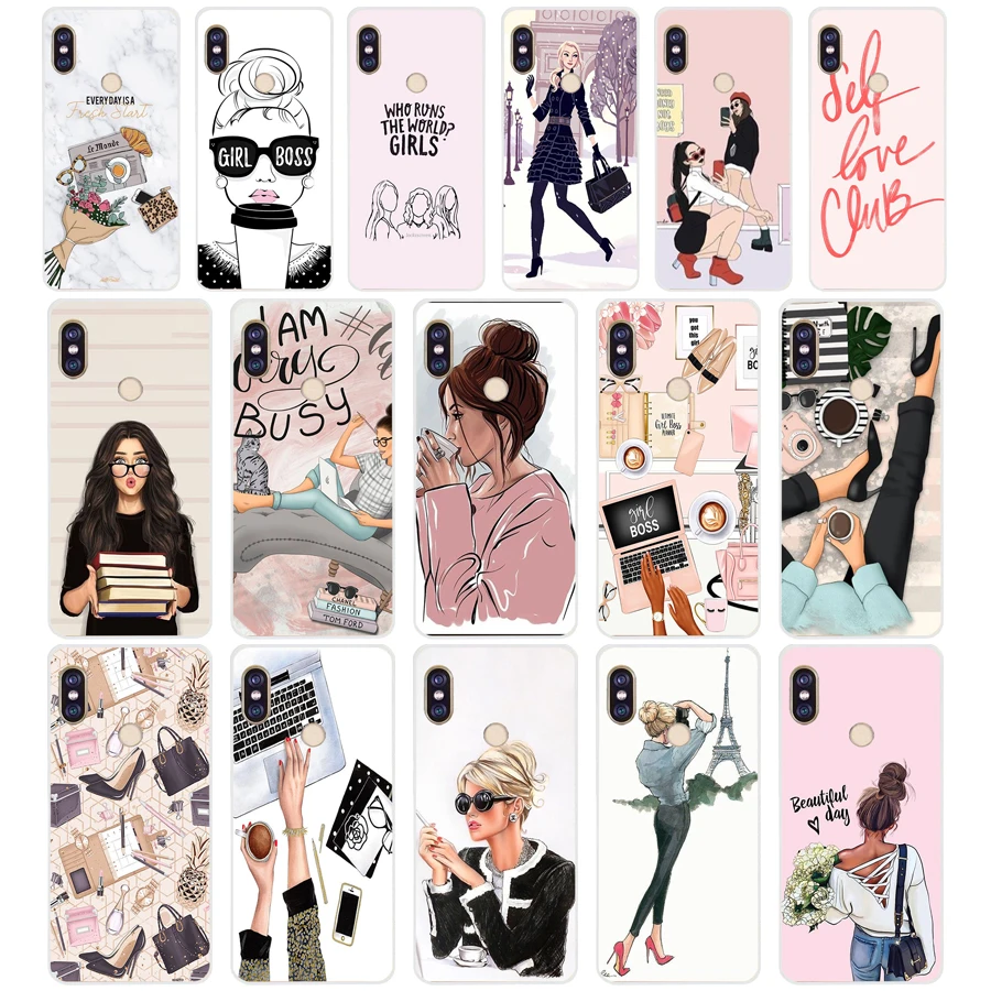35AA девушка босс розовый женский мультфильм подарок Мягкий Силиконовый ТПУ чехол