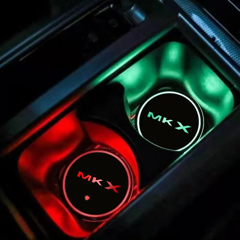 2 шт. светодиодсветильник подсветка для стакана с логотипом автомобиля Lincoln MKX Type