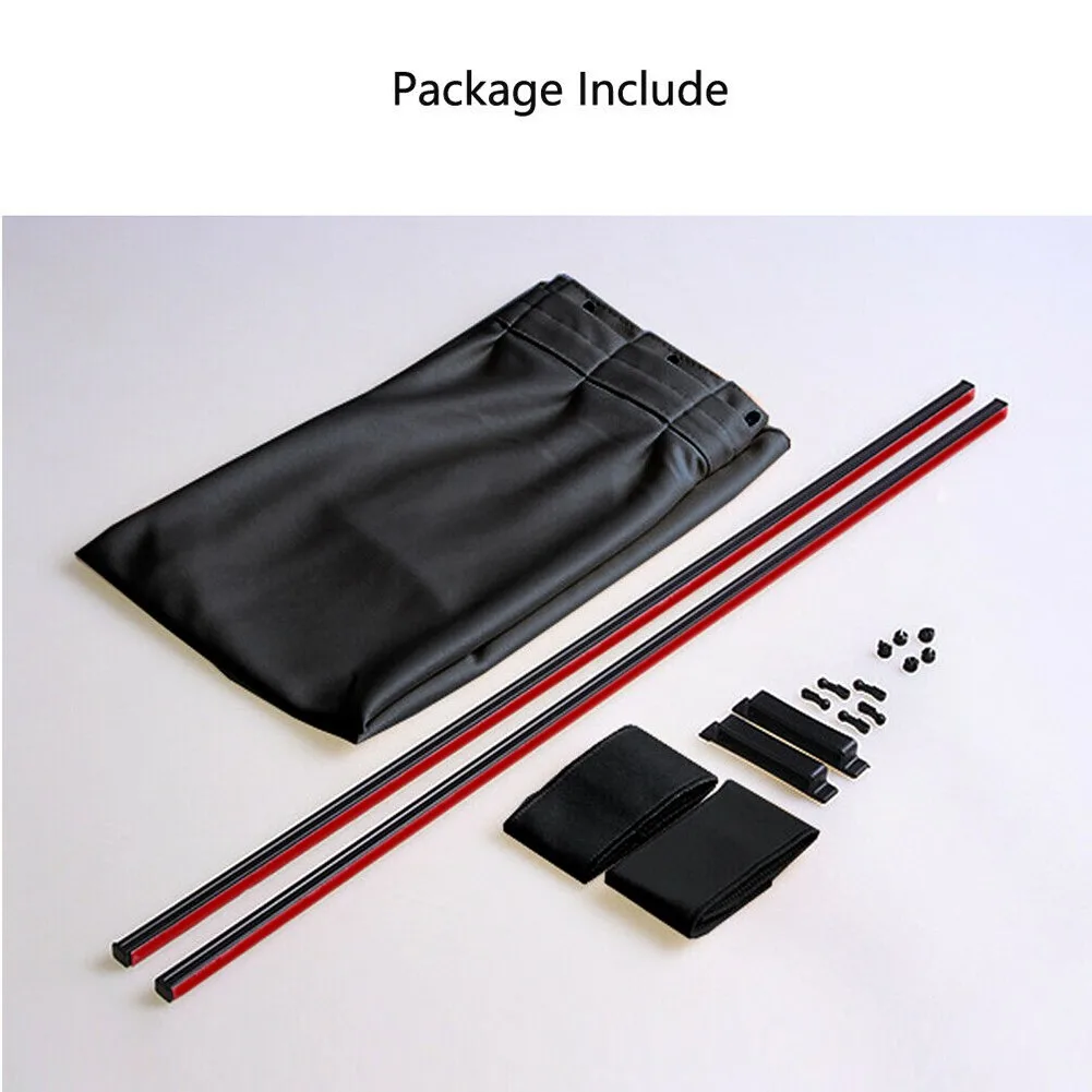 

Side Window Car Curtains Sun Shade UV Protector 2Pcs Accessory Black Parts