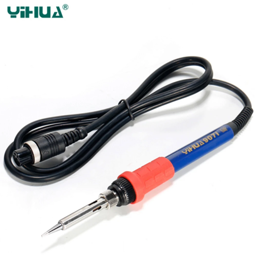 Красный YIHUA 907I 75 Вт Hakko нагреватель паяльник Синий Красный Ручка ремонтные инструменты мощность больше быстрая температура компенсация специальный светильник - Цвет: Красный