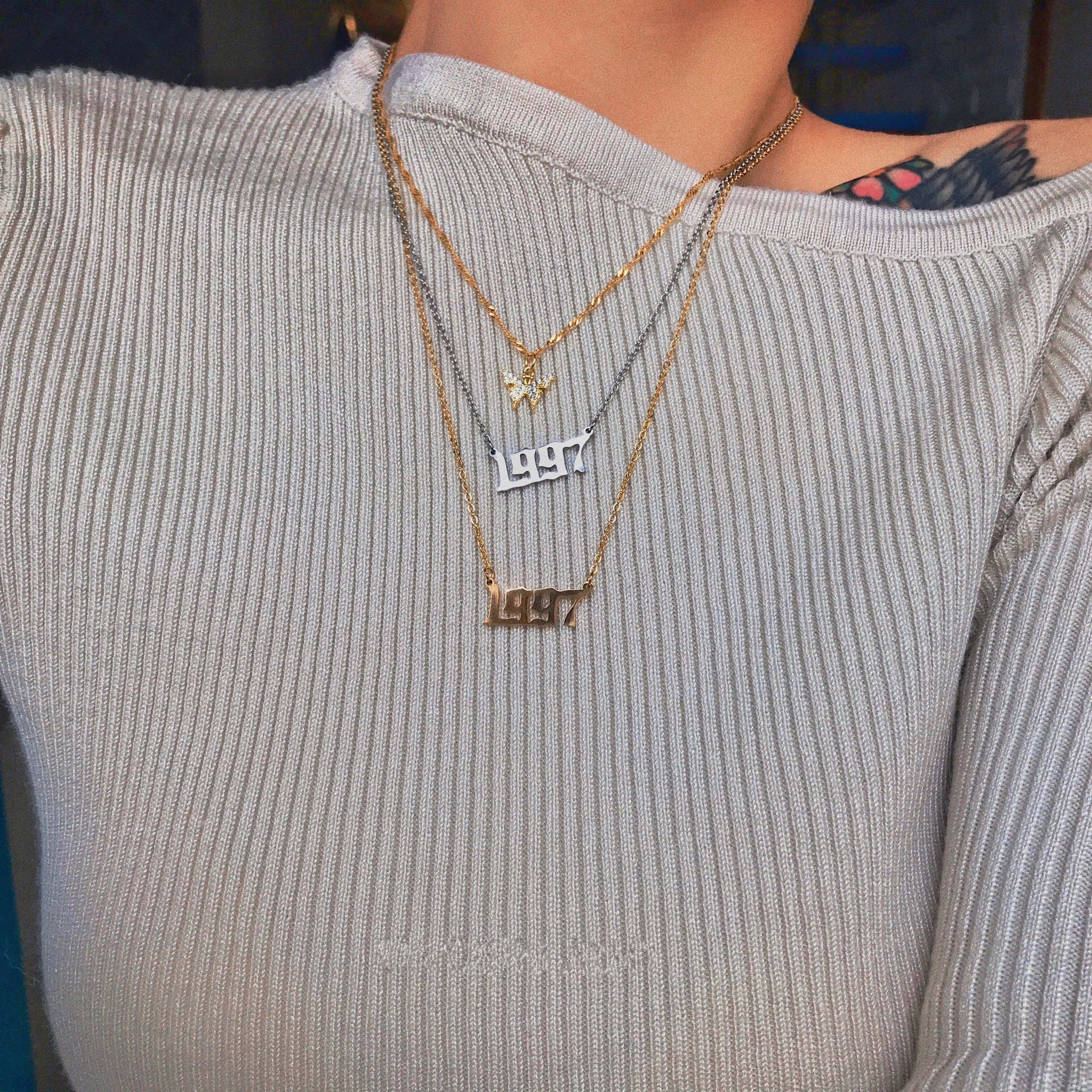 HangZhi 2020 New Trendy Year Number Pendant Glossy Stainless Steel Special Collar Necklace for Women Jewelry Birthday Gifts | Украшения и