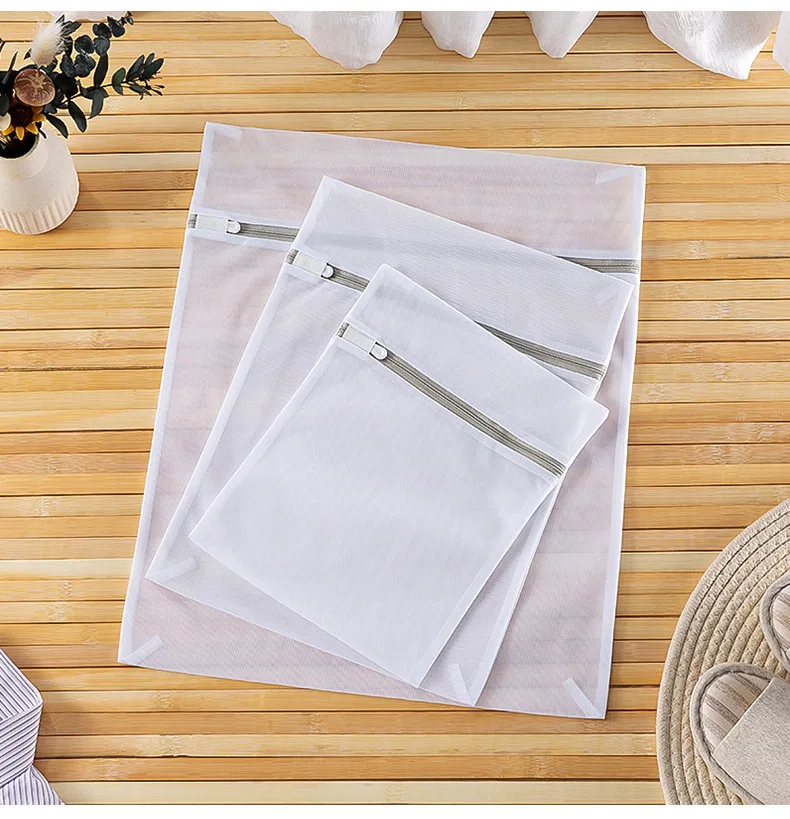 1pcs Home storage bag Net Black zippered mesh Clothes underwear |