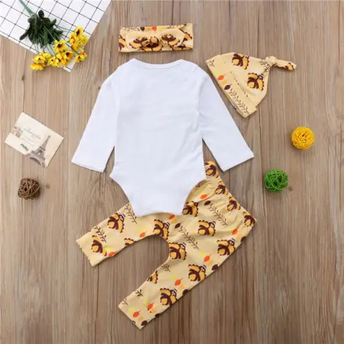 Новый комплект одежды на День Благодарения из 4 предметов повязка голову для