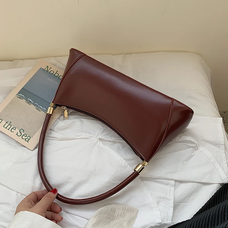 

Color PU Solid Leather Handbags For Women 2021 Shoulder Bag Female Small Elegant Tote Lady Handbag Luxury Hand Bag