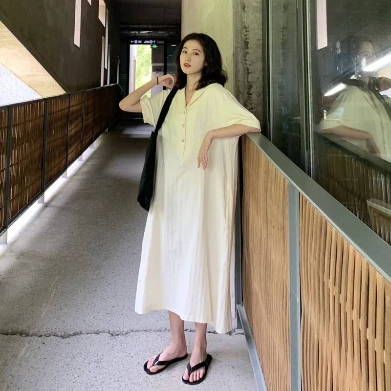 Повседневное милое свободное платье женские платья японский Harajuku Ulzzang женский