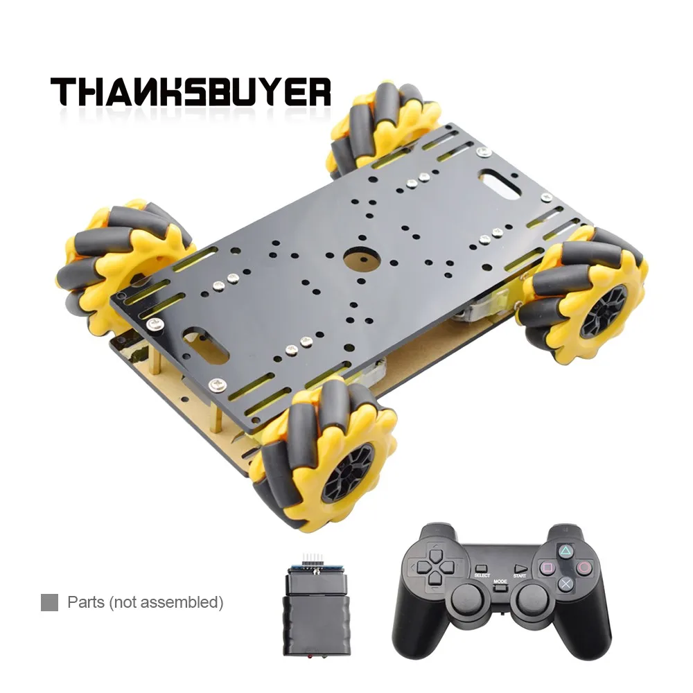 TZT Mecanum колесный автомобиль умный Omni робот шасси комплект Платформа 4WD с