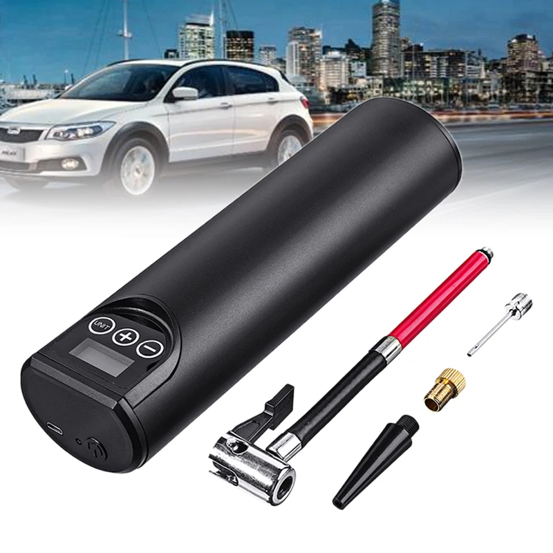 Precio Compresor De Aire Portátil Inalámbrico USB, Bomba Inflable De Mano LCD Para Coche, Bicicletas, Neumáticos, Bolas, Anillos De Natación, 12V, 150PSI