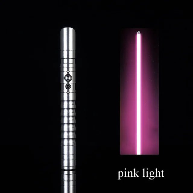 SilverHD pink Светильник Jedi Sith, металлический меч, лазерный маскарадный светильник, сабельные игрушки, светящийся подарок для детей, светильник для улицы, креативные войны, игрушки, палка, меч - Цвет: SilverHD pink