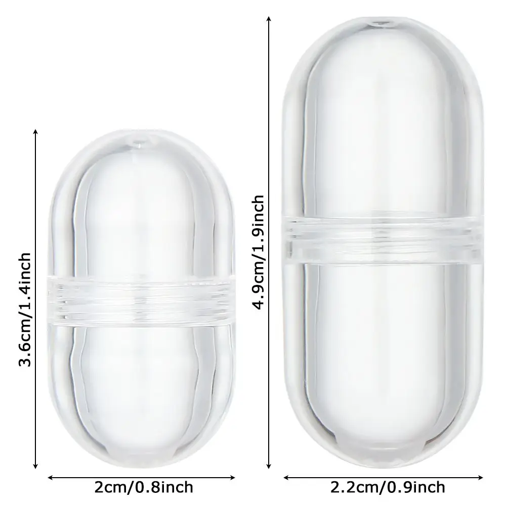 5Pcs/set Portable Mini Empty Capsule Shell 3ml/6ml Hollow Clear Pill Case Plastic Bottle Tablet Medicine Splitters Holder Box images - 6