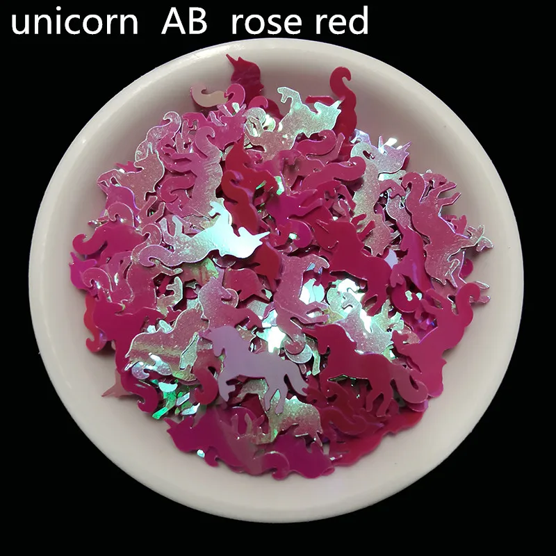 AB rose red Единорог Блестки для рукоделия Скрапбукинг Сделай Сам одежда швейная ткань на одежду Свадебные украшения сумки домашний Декор Аксессуары - Цвет: AB rose red