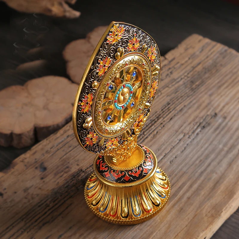 26cm large Buddhist articles HOME efficacious Protection Tibet Nepal Buddhism Tantric ritual gilding Qi Zheng Bao statue images - 6