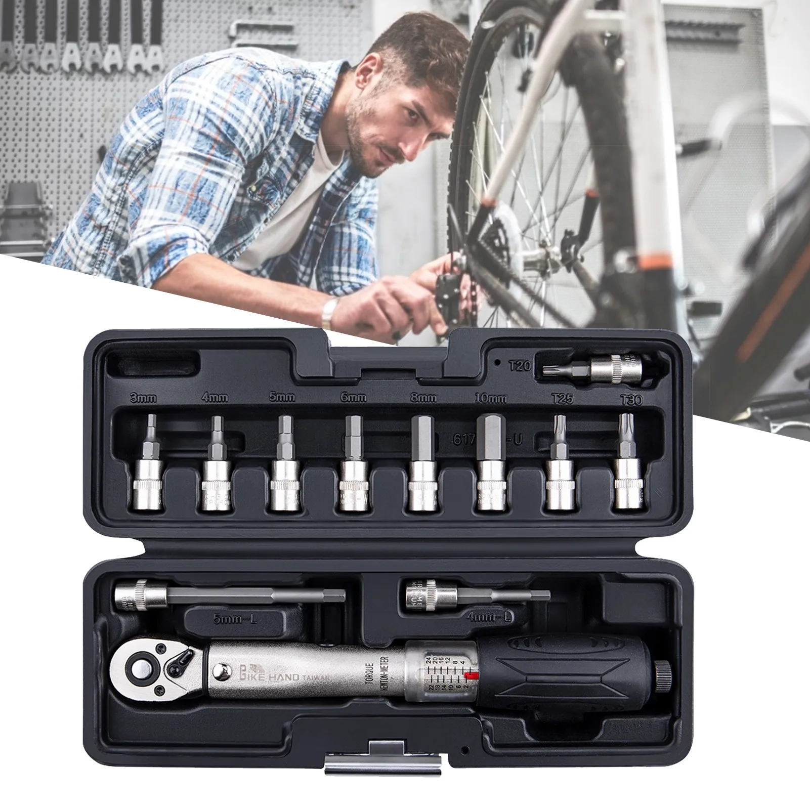 

Bicycle Torque Wrench Set Renovation Vehicle Tool Torque Wrench Hardware Combination Tool For Bike Mountain Cycling Equipment
